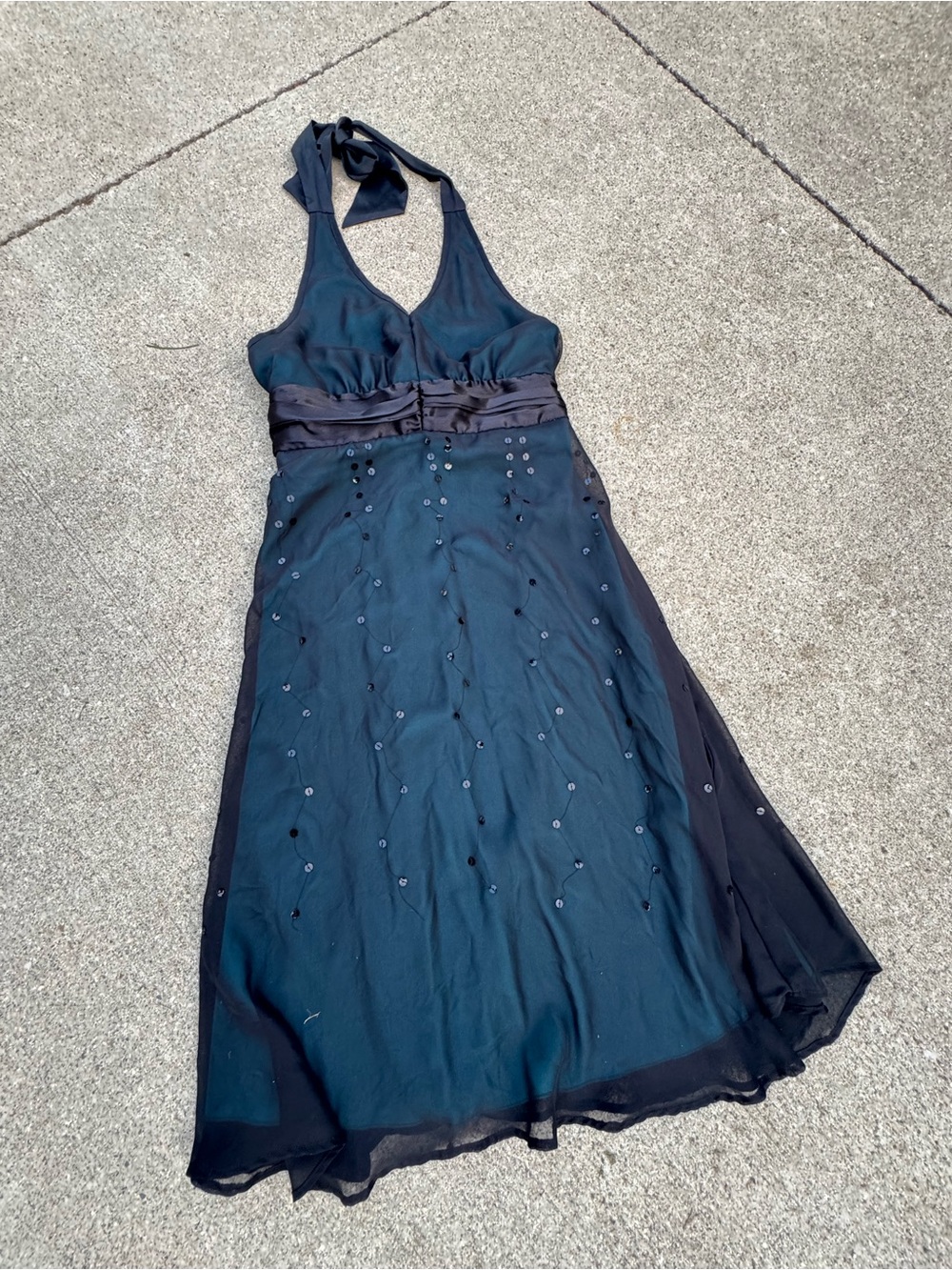 Limited Too Halter Beaded Cocktail Dress